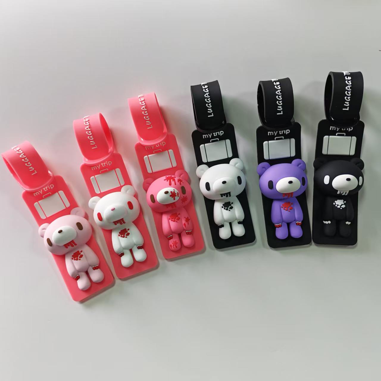 Tablet Cute Accessories - Schattige cartoon beer siliconen bagagelabel, anti-verlies