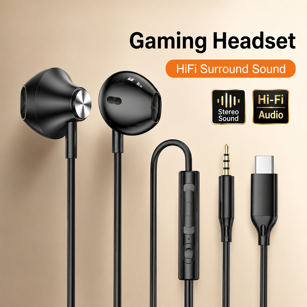 Tablet Pc Accessories - HiFi Surround-hoofdtelefoon Bass Stereo Sound voor