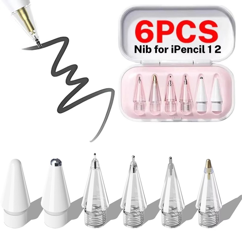 Ipad Pencil Stylus - 6 stuks vervangbare puntjes voor Apple