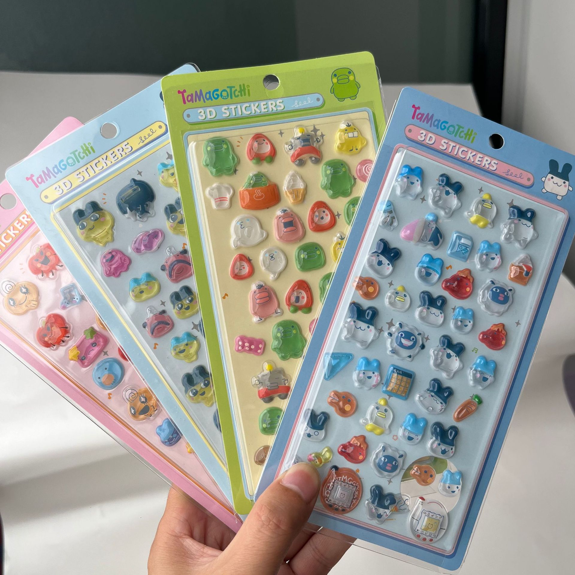 Tablet Cute Accessories - Leuke Tamagotchi 3D Puffy Stickers Retro