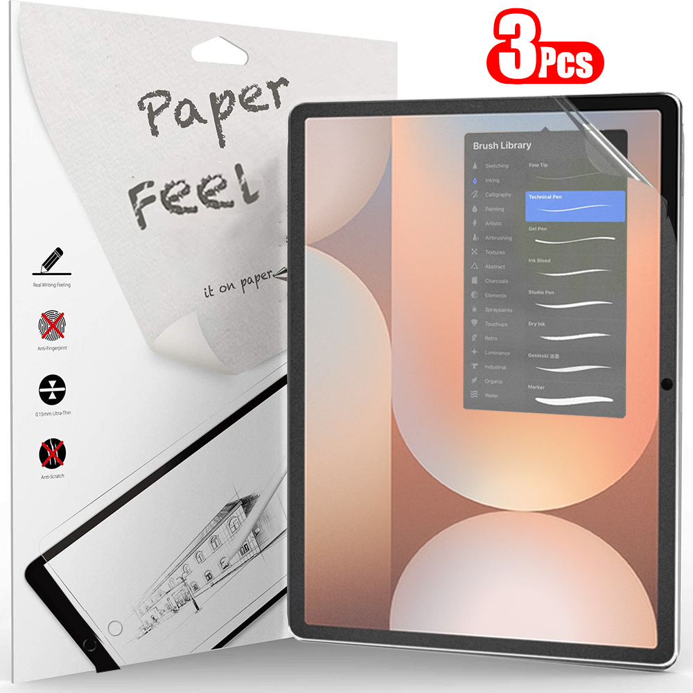 Samsung Tablet S10 Accessories - 3 stuks papiergevoel als schermbeschermer voor
