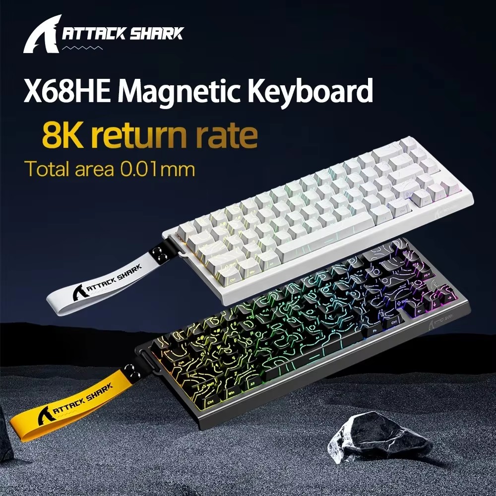 Tablet Accessories Gifts - ATTACK SHARK X68HE Magnetisch mechanisch toetsenbord