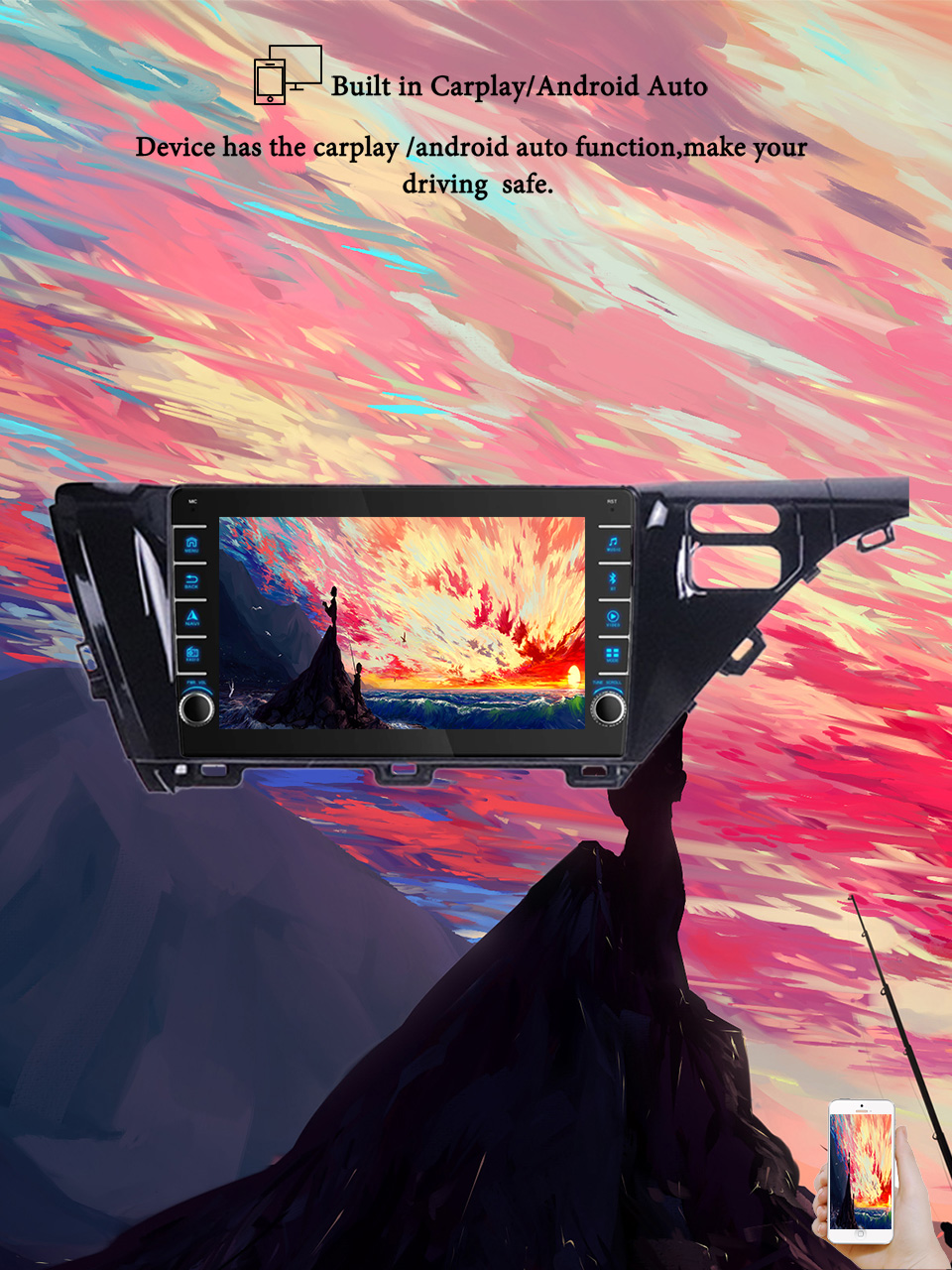 Tablet Danish Mobile & Accessories Faisalabad - 8G+128G Android 14 autoradio, multimediasysteem, stereo,