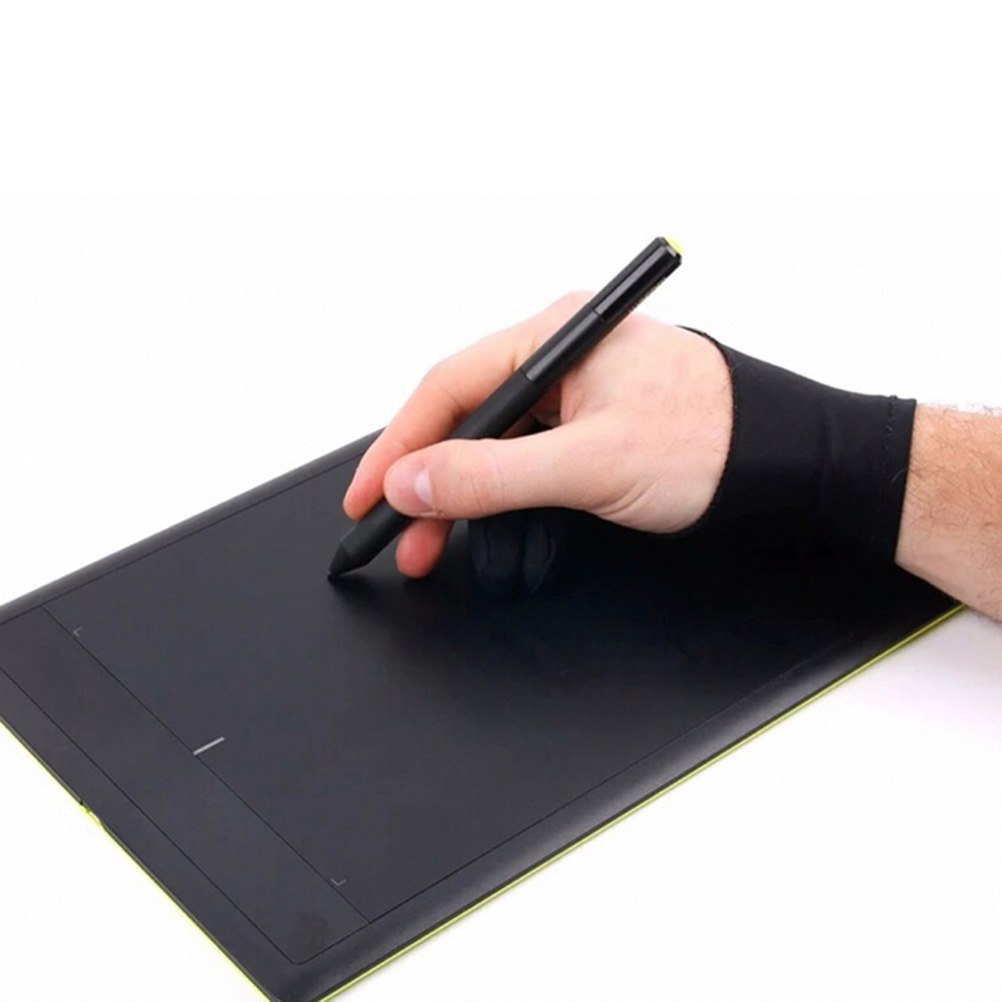 Drawing Glove Artist - Zwart 2 Vinger Kunstenaar Handschoen Anti-Fouling
