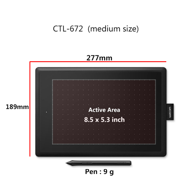 Wacom CTL-672 10.9X7.4 Ins Gra - Graphic Tablet Accessories recensie en prijs