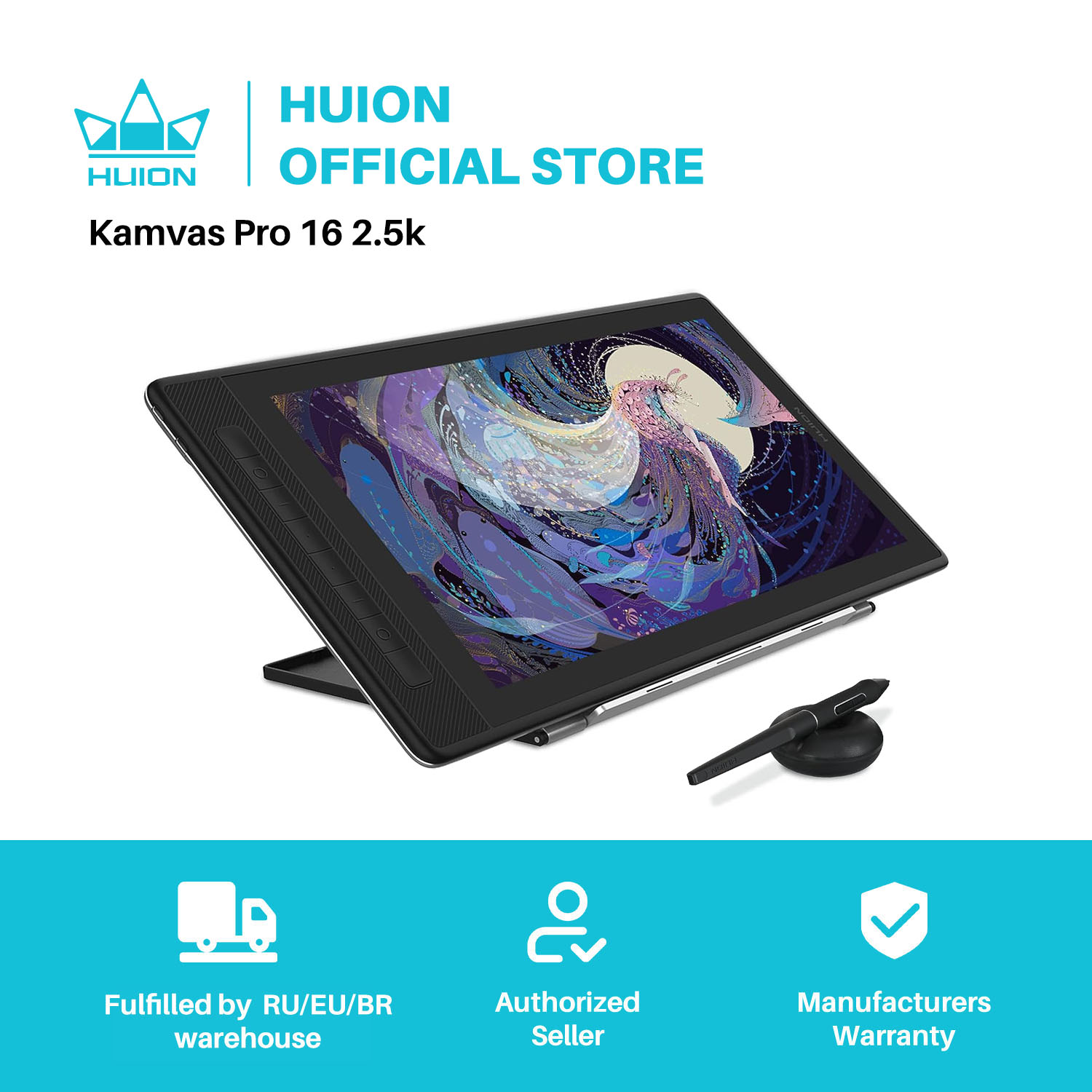 Huion Kamvas Pro 16 2.5K Qhd T - Huion Tablet Accessories recensie en prijs